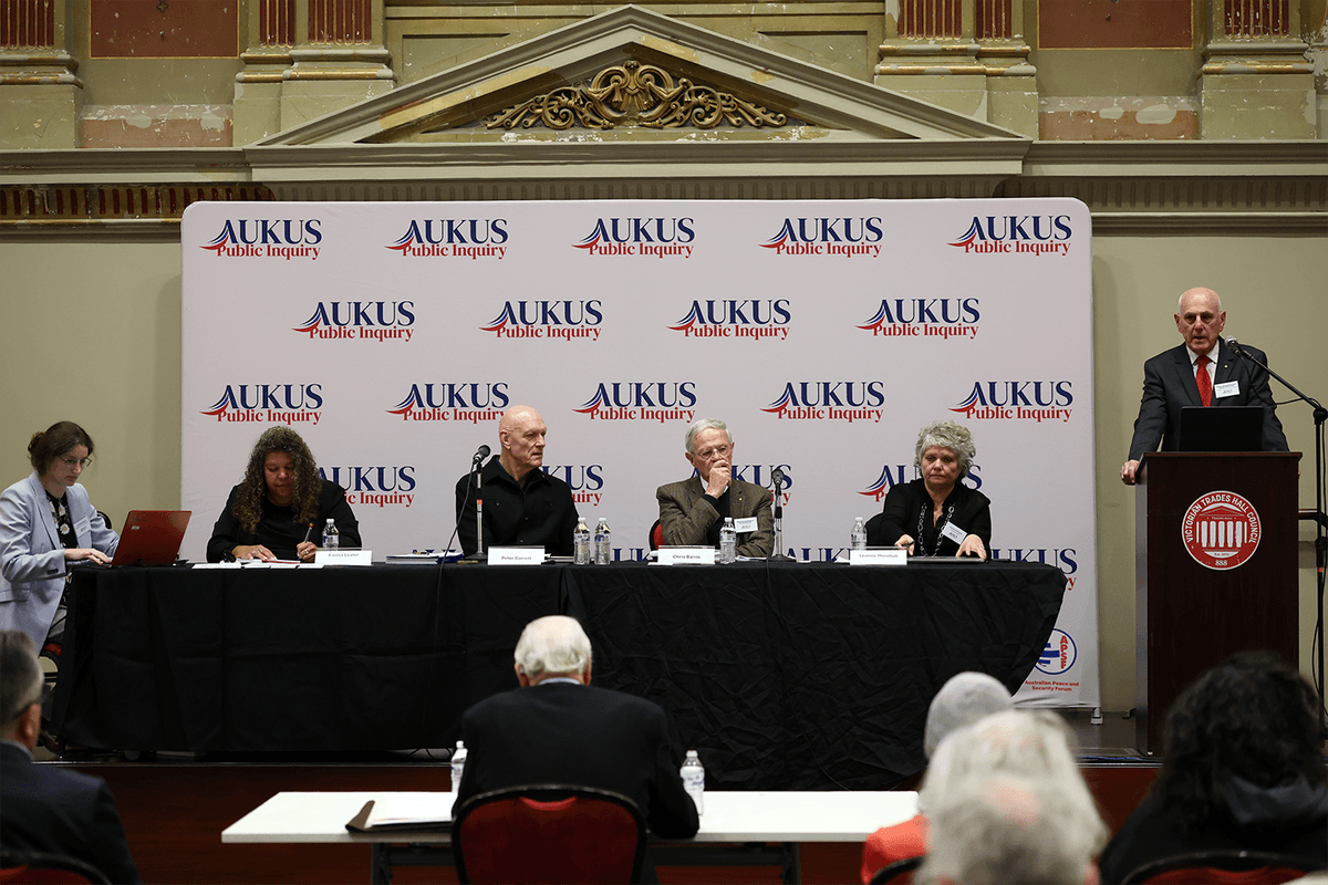 AUKUS will leave Australia clinging to a 'slipping' world order, inquiry hears