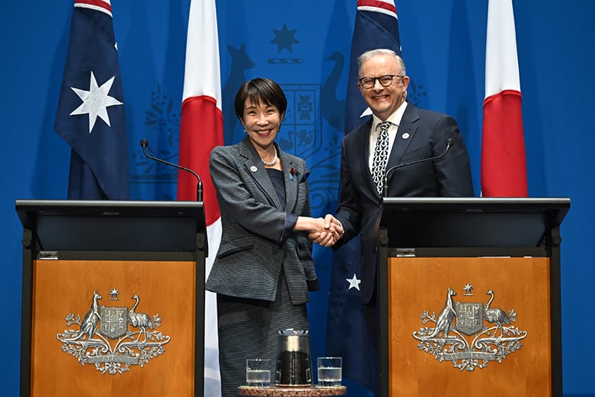 Australia and Japan double down on their vision for the region: more weapons, more fossil fuels